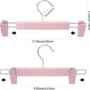 Pants Hangers with Clips Skirt Hanger for Women Plastic Clip Hangers for Pants Clothes Hanger (50pack, Pink)