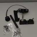 SANKINS Key Lockable Fence Gate Latch, 2 Sided Gate Lock Latch for Outdoor Fence, Keyed Fence Lock Latch with Spring Loaded Pull Cable, Fence Latch Gate Hardware for Wood, Vinyl, Metal Gates, Black