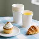 TashiBox 300 Count 12 oz Disposable Paper Coffee Cups - White Paper Cups for Party, Office, Cafes - Perfect for Cold and Hot Drinks