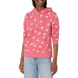 Amazon Essentials Disney | Marvel | Star Wars | Princess Women's Fleece Pullover Hoodie Sweatshirts (Large)