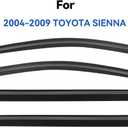 Window Visors Rain Guards Shield for 2004-2010 Toyota Sienna, Out-Channel Window Vent Wind Deflectors Visors Shades for 04 05 06 07 08 09 10 Sienna