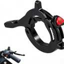 Universal Motorcycle Throttle Lock with Silicone Protective Ring - Adjustable 1.18"-1.57" Clamp for Hand Fatigue Reduction, Compatible with Motorcycles & E-Bikes/Scooters (Black)