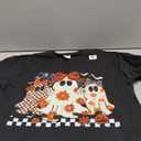 Happy Halloween Cute Ghost Flower Coquette Bow Spooky Season T-Shirt, Size L