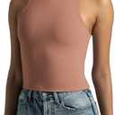 Colorfulkoala Women's Body Contour Tank Tops (Brown, XXL)