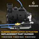 Right Sliding Door Lock Actuator Compatible with RAM Promaster Cargo Van 1500 2500 3500 2014-2018 Passenger Side Sliding Door Latch Actuator Assembly Replaces 68226180AB 68226180AC 68226180AD