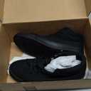 XRH Women Black Canvas High Tops Sneaker for Walking,White Non Slip Hi Top Lace up Shoes,Casual Fashion Mid Top Sneaker(Comfortable,Breathable,Trendy) 10