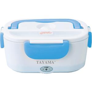TAYAMA Electric Lunch Box in White Light Blue,Small,EHB-01