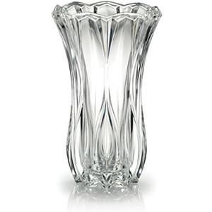 Mikasa Celebrations Blossom Crystal Vase, 12-Inch Tall, Elegant Cut Glass Design for Floral Arrangements and Decorative Centerpieces