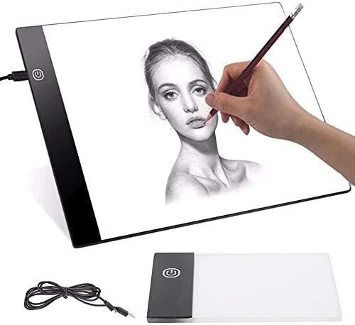 A6 Light Pad for Tracing, Ultra-Thin USB LED Light Box for Drawing, Sketching, Animation, and Diamond Painting, Dimmable Brightness Copy Board for Artists and Kids  5x3 1/2 inch