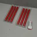 HINZER 6 Pcs Flameless Taper Candles with Remote & Timer 9.6 inch Real Wax Battery Operated LED Warm 3D Wick Flickering Window Candles for Halloween Christmas Wedding Decor, Red