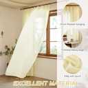 Pinch Pleated Sheer Curtains 84 Inch Length 2 Panels Set, Beige Semi Voile Sheer Curtains for Bedroom Living Room Pinch Pleated Soft Touch Light Filtering Drapes(Beige, 42 W x 84 L, 2 Panels)