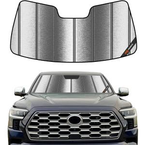 Pigenius Windshield Sunshade for Toyota Sequoia 2023-2026 Custom Front Window Sun Shade - Metallic