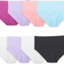 Fruit of the Loom Women's Breathable Underwear, Moisture Wicking Keeps You Cool & Comfortable, (6, Cotton Mesh - Hipster - 8 Pack - Colors May Vary)
