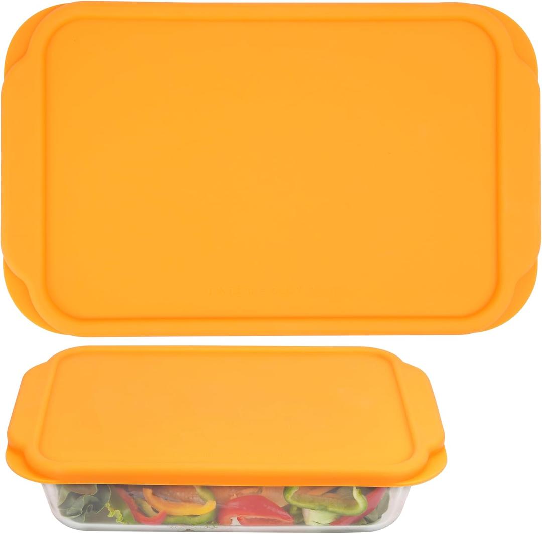 Silicone Lids for Pyrex 233233-D Glass Baking Dish, 1 Pack Silicone Lid for Pyrex Glass Baking Dish, Dishwasher & Freezer & Microwave Safe (Baking Dish Not included)