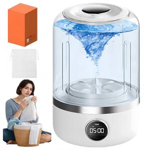 Mini Ultrasonic Washer for Underwear & Socks - Portable Rechargeable Laundry Machine, Compact Design for Travel, Camping, Baby Clothes (Premium Version)