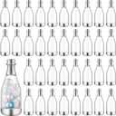 Cunhill 54 Pieces Champagne Candy Bottles Bridal Shower Favors Mini Bottle for Baby Shower Bulk Small Plastic Alcohol Containers for Wedding Birthday Party(Silver)