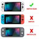 playvital Protective Case for Nintendo Switch OLED with Extra Stand - Cherry Blossoms Kitten Dockable Hard Shell Cover + Silicone Grips for Switch OLED with Thumb Grips, Shockproof - Pink