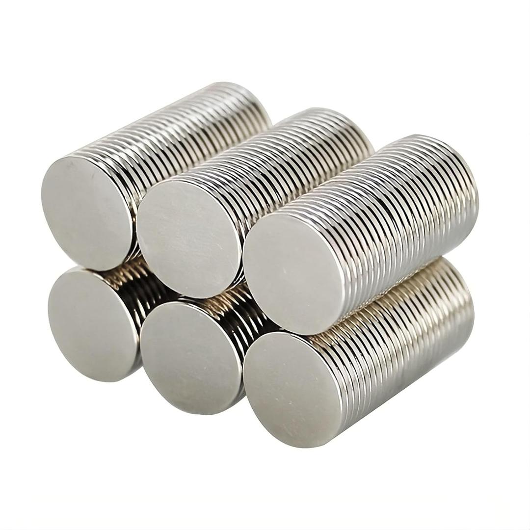 Round Disc Magnets 15x1.5mm Slim - Magnetic Sticker Office Holder Fastener for Crafts DIY Scrabooking Fridge Circular 3/5x1/16 Thin Magnet Disk (50 Pack)