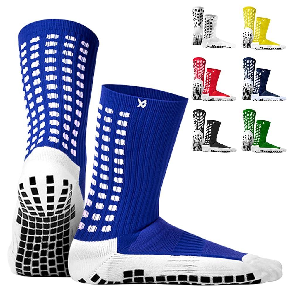 Lux Dual Grip Socks - Soccer Grip Socks for Men and Women. GripArray Performance & Comfort