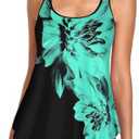 Urchics Womens 2025 Tankini Swimsuits Tummy Control Flowy Swimwear Two Piece Bathing Suits Swim Tank Top with Boyshorts, XL