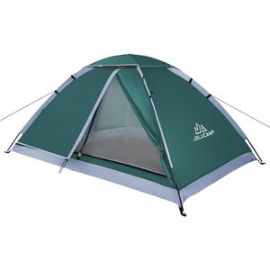 JELUCAMP 1/ 2 Person Dome Tents for Camping, Lightweight Portable Single Backpacking Tent, Small Easy Setup Outdoor Waterproof Camping Hiking Tent for Adults, 2 Person Tent, Dark Green