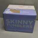 STRATA CUPS Pink Skinny Tumblers with Lids and Straws (12 pack) - 16oz Double Wall Acrylic Tumbler, Tall Matte Skinny Tumblers, Bulk with Free Straw Cleaner, Reusable Cups