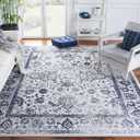 SAFAVIEH Area Rug 8x10 - Adirondack Collection - Large - Ivory & Navy, Vintage Distressed Design, Non-Shedding & Easy Cleaning, Ideal for Living Room, Bedroom, Office, Dining Space (ADR109M)