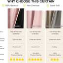 NICETOWN 100% Blackout Pink Curtains for Girls Room 2 Panels, W42 x L63 in per Panel, Privacy Protection & Thermal Insulated Grommet Window Drapes for Nursery Bedroom