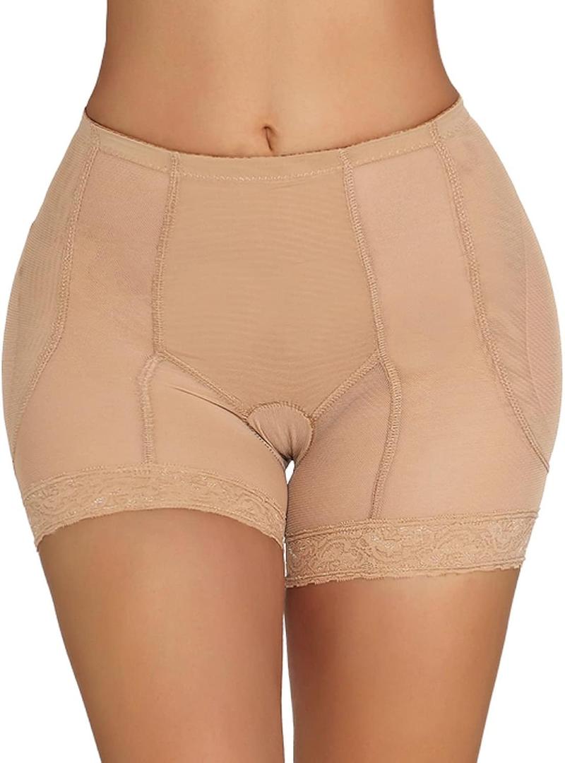 Women's Hip Pads Shapewear Padded Underwear Shaping Thigh Shorts Dip Enhancer Butt Lifter (4-6, Nude-11)