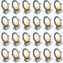 Ensenior 24 Pack 6 Inch LED Recessed Ceiling Light, Dimmable, 2700K-5000K 5CCT, 1200LM 12W 120V, High Brightness Dimmable Canless Wafer Downlight - ETL&FCC&IC