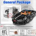 Sports Car Building Blocks Set for Adults, La Voiture Noire 1:10 Scale Race Car Model Building Toy Set Super Cars Display Model Collectible Set Gifts for Boys Teens Age 8+ (1949PCS)