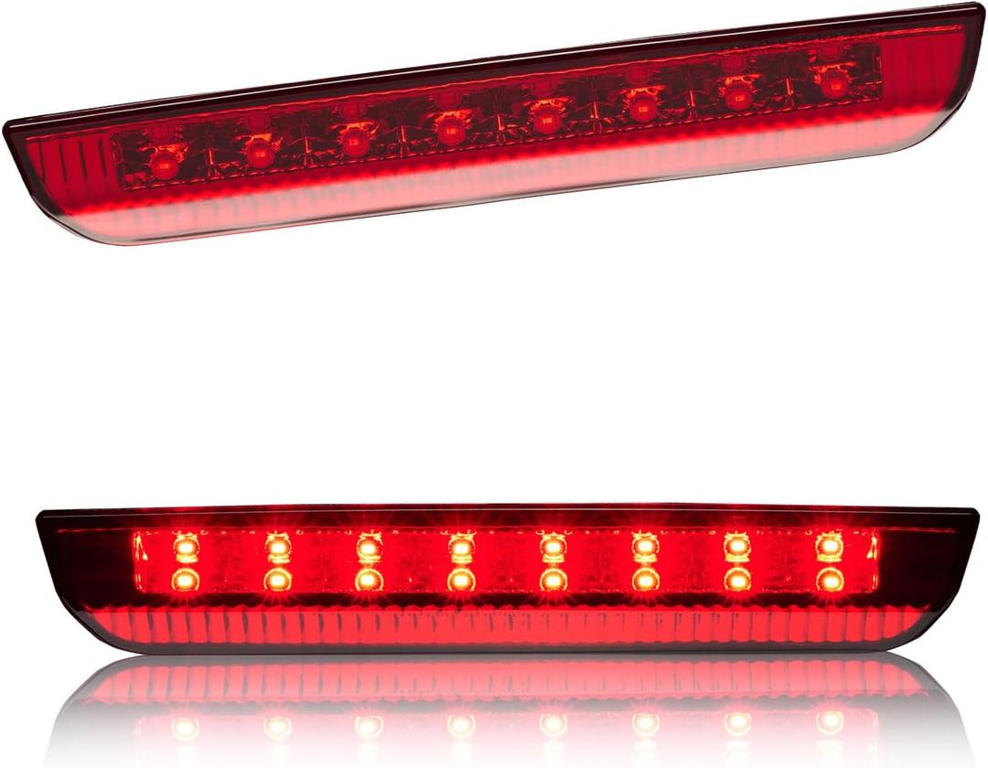 Third 3rd Brake Light LED for 2014-2019 Nissan Rogue, High Mount Rear Brake Lights Assembly for 14-19 Nissan Rogue, Waterproof Center Cab Lamp Stop Light (Red)