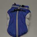 AOFITEE Dog Coat, Warm Dog Winter Coat for Small Dogs, Reflective Turtleneck Dogs Jacket with Harness Built in, Waterproof Windproof Pet Fleece Vest Snow Jacket for Cold Weather, Blue S