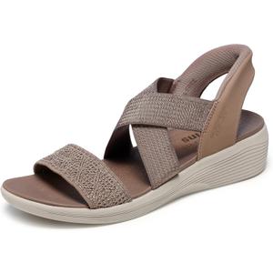 Skechers womens Arya - Very Demure Hands Free Slip-ins (7, Mocha)