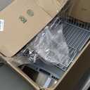 KitchenAid Large Capacity Full Size Rust Resistant Dish Rack with Angled Drain Board and Removable Flatware Caddy, Light Grey
