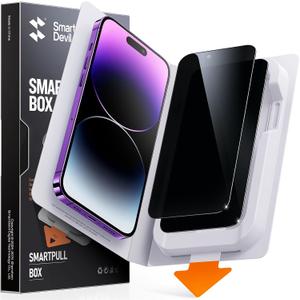 SMARTDEVIL 2 Pack for iPhone 14 Pro Max Privacy Screen Protector, Military Grade Shatterproof, 9H Hardness, Anti-Spy Tempered Glass, Fast & Easy Installation, Case Friendly