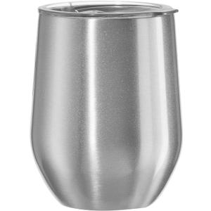 Oggi Cheers 'Celebrate Collection' Stainless Steel Insulated Tumbler - Silver Sparkle, 12oz, with clear slider lid.