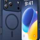 MZHGXKI Magnetic for iPhone 17 Pro Max Case, Full Camera Protection, Compatible with MagSafe, Military-Grade Shockproof, Anti-Slip, Matte Slim Cover for i Phone 17 Pro Max Phone Case 6.9", Blue