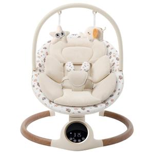 Baby Swing for Infants with 5 Point Harness, 5 Speeds Infant Swing with Soft Cushion, 10 Songs and Bluetooth Music for Newborn, Remote Control & Touch Panel Use, Multi