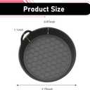 4 PCS Car Cup Holder Coaster, Non-slip Silicone Car Coasters, Spill-proof Cup Holder Liner with Raised Rim, Universal Vehicles Interior Accessories (Black)