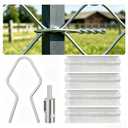 500 Pcs T Post Clips,ez Twist Fence Ties,T-Post Wire Fence Clips 1 Drill Chuck,11 Gauge Fence Ties Convenient Fast Installation Pre-Cut Fence Ties for T-Posts/u-Posts(500)