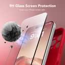 Magnetic for iPhone 16 Pro Max Case, Compatible with MagSafe, [Full Camera Protection][Screen Protector] Silicone Shockproof Protective Phone Case for iPhone 16 Pro Max 6.9", Deep Red