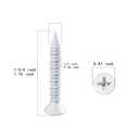 2 x WenSilon(30 PCS) 1/4" x1-3/4 White Concrete Screw Anchor White Flat Head for Anchoring to Masonry, Block or Brick Stucco
