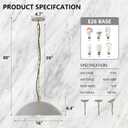 16" Pendant Lights Kitchen Island, Modern Large Pendant Light,Cement Gray Dome Pendant Lights for Kitchen Living Room Dining Room Bedroom Café
