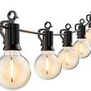 Brightown 80 FT Outdoor String Lights - Connectable LED Patio Lights with 80 G40 Globe Plastic Bulbs, All Weatherproof Commercial Hanging Lights for Outside Party Backyard Porch Bistro