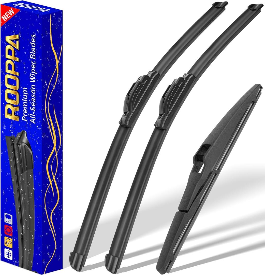 3 wipers Replacement for 2020-2022 2023 2024 Toyota highlander, Windshield Wiper Blades Original Equipment Replacement - 26"/18"/10" (Set of 3) U/J HOOK