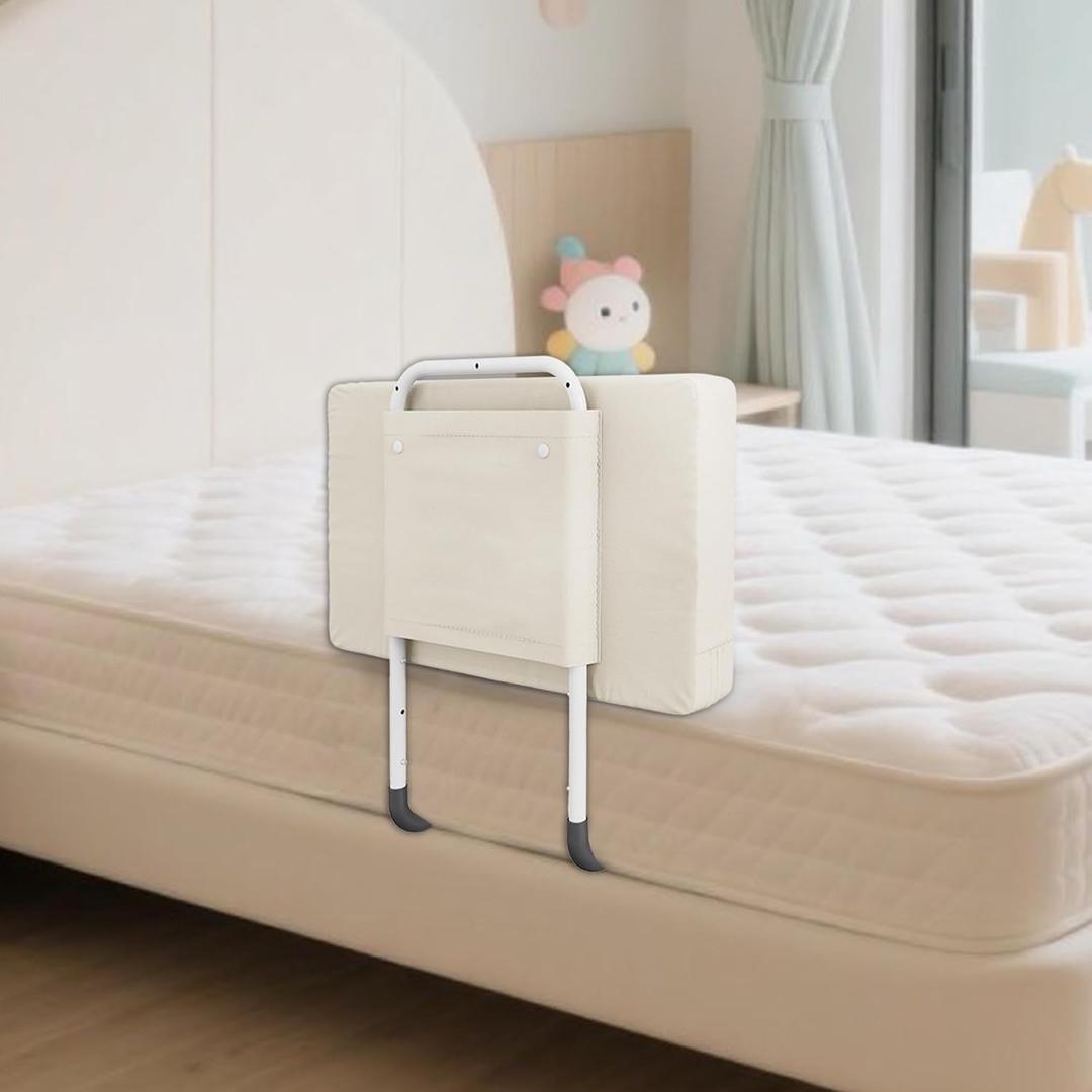 Bed Guard Rail for Toddlers, 23.6inch Foam Padded Side Rails for Queen King Twin Full Size Bed, Bedrail for Toddler, Bed Railing, Pack of 1