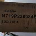 Merax Modern 90" U-Shaped Chenille Sectional Sofa Set, Modular Sofa Couch with a Movable Ottoman, a Coffee Table with Hidden Charging Devices for Living Room, Grey