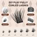 JMS&JMS Anime Fluffy Lash Clusters Kit Individual False Eyelashes Extension Kit, Manga Lashes Eyelash Clusters Kit with Lash Bond and Seal Eyelash Applictor Lash Remover (JMS06-CC-8-18Mix)