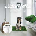 HQ4US 4LEGS Dog Pee Grass with Washable Pee Pads for Dog Litter Box 2 Sets, Extra Large Ultra-Absorbent Artificial Grass Pads for Dogs Potty Grass with Reusable Puppy Pads for Indoor Potty Training